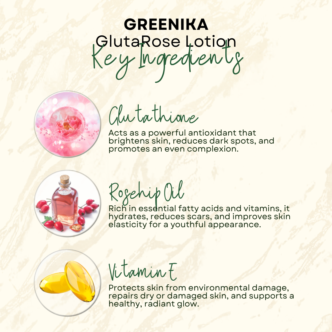 Greenika Glutathione & Rosehip Moisturizing Whitening Lotion