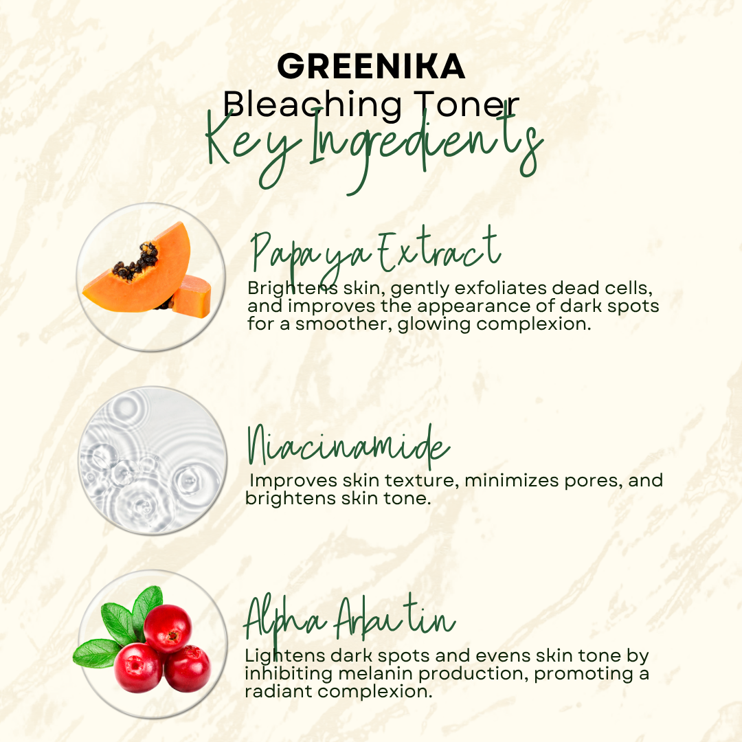 Greenika Bleaching Whitening Toner Solution