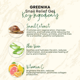 Greenika Snail Relief Gel with Soothing Aloe Vera Gel Extract