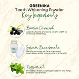 Greenika Teeth Whitening Powder with Free Toothbrush