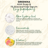 Greenika AHA Combo Face Whitening Serum & AHA Soap Set