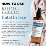 Greenika Linen Mist Spray Hotel Breeze Scent / White Tea Scent