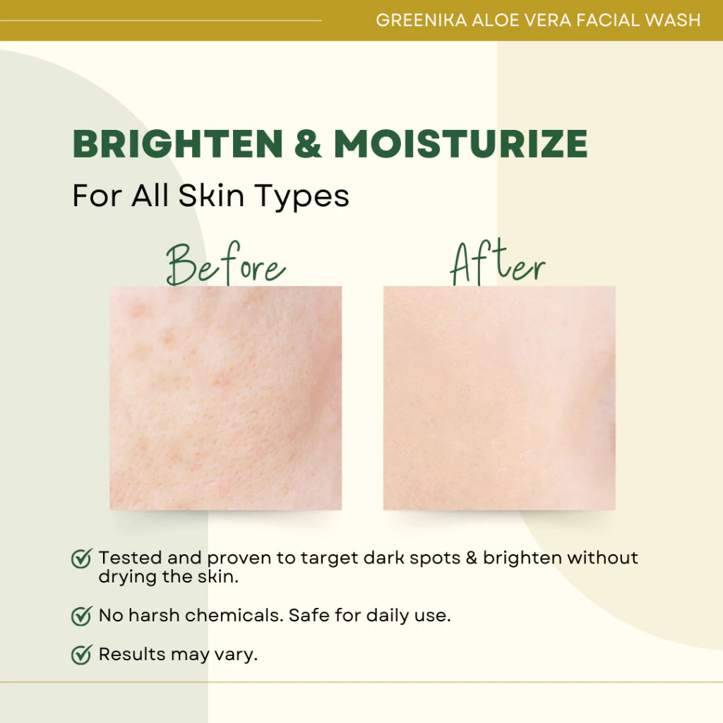 Greenika Aloe Vera Facial Wash with Vitamin E