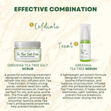 Greenika Tea Tree Anti Acne Anti Pimple Refined Salt Face and Body Scrub