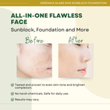 Greenika Glass Skin SPF30 Sunblock Foundation Moisturizer