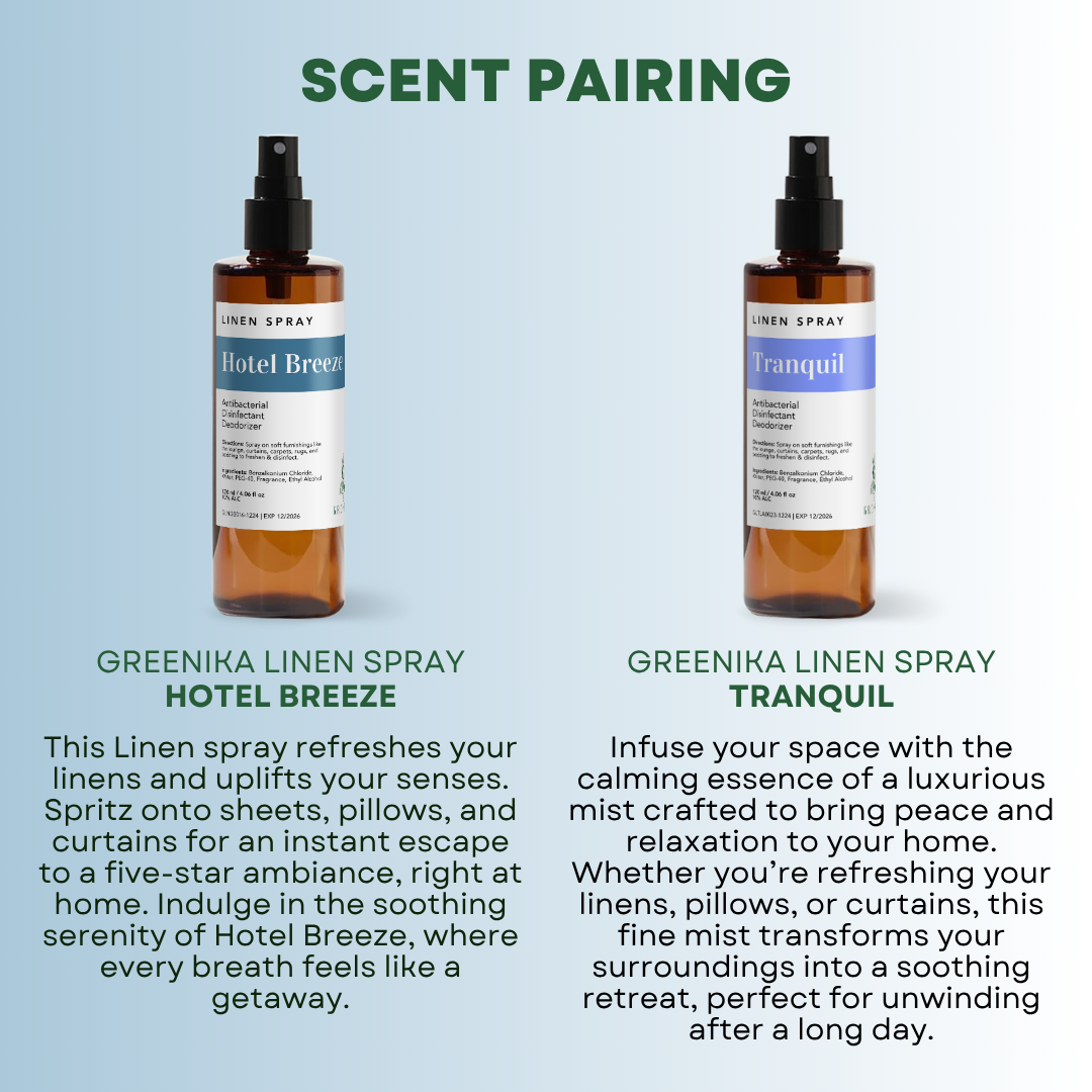 Greenika Linen Mist Spray Hotel Breeze Scent / White Tea Scent