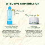 [ ACTIVE COOL FEMININE WASH ] Greenika Fresh&Cool Feminine Wash Blocks Odor & Itchiness with Tea Tree Oil Antibacterial Antifungal Anti Itch Anti Odor Gentle and Mild on Skin Balances PH Tea Tree Oil to Remove Bacteria, Fungi and other Germs Intimate Area