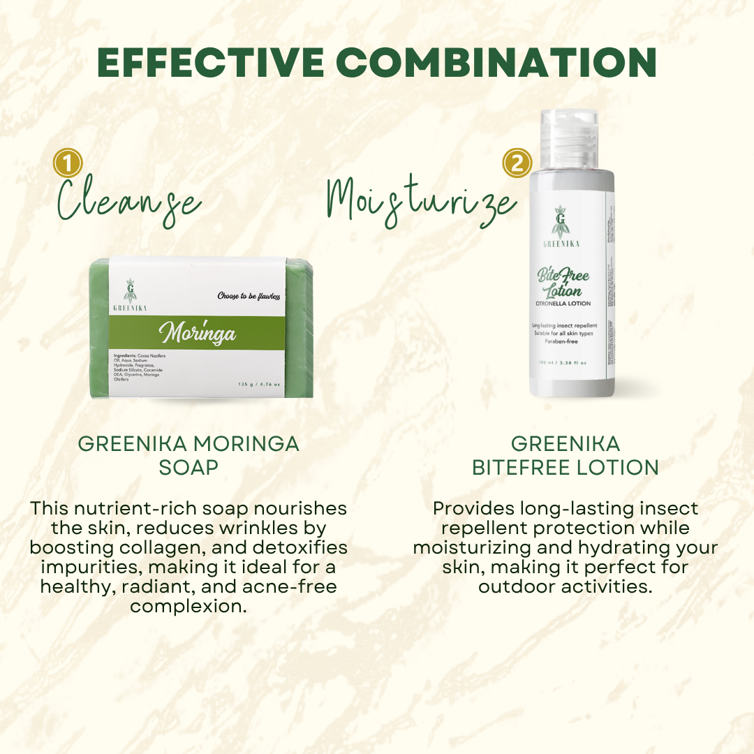 Greenika Bitefree Citronella Lotion + Moringa Soap Combo