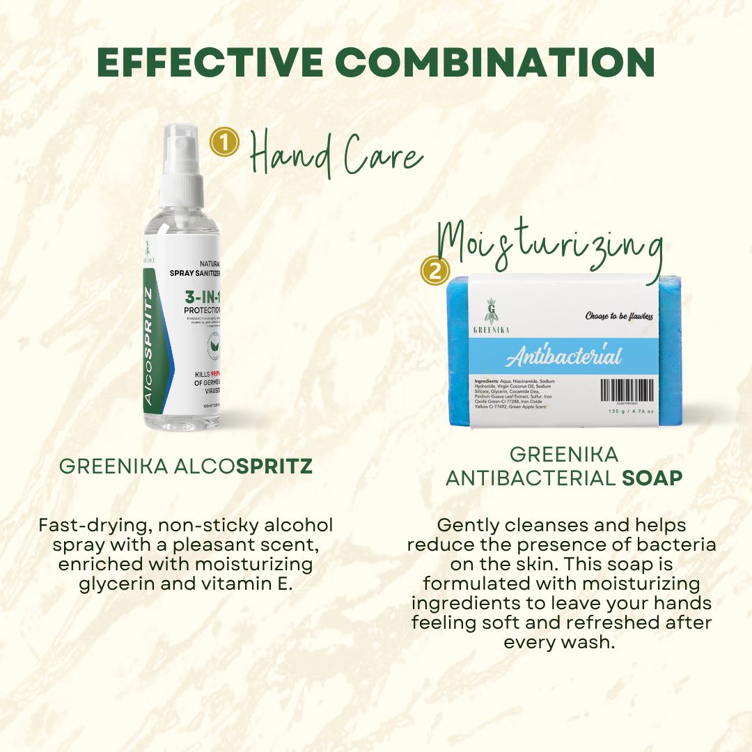 Greenika 100ML Alcospray Natural Spray Hand Sanitizer with Moisturizer