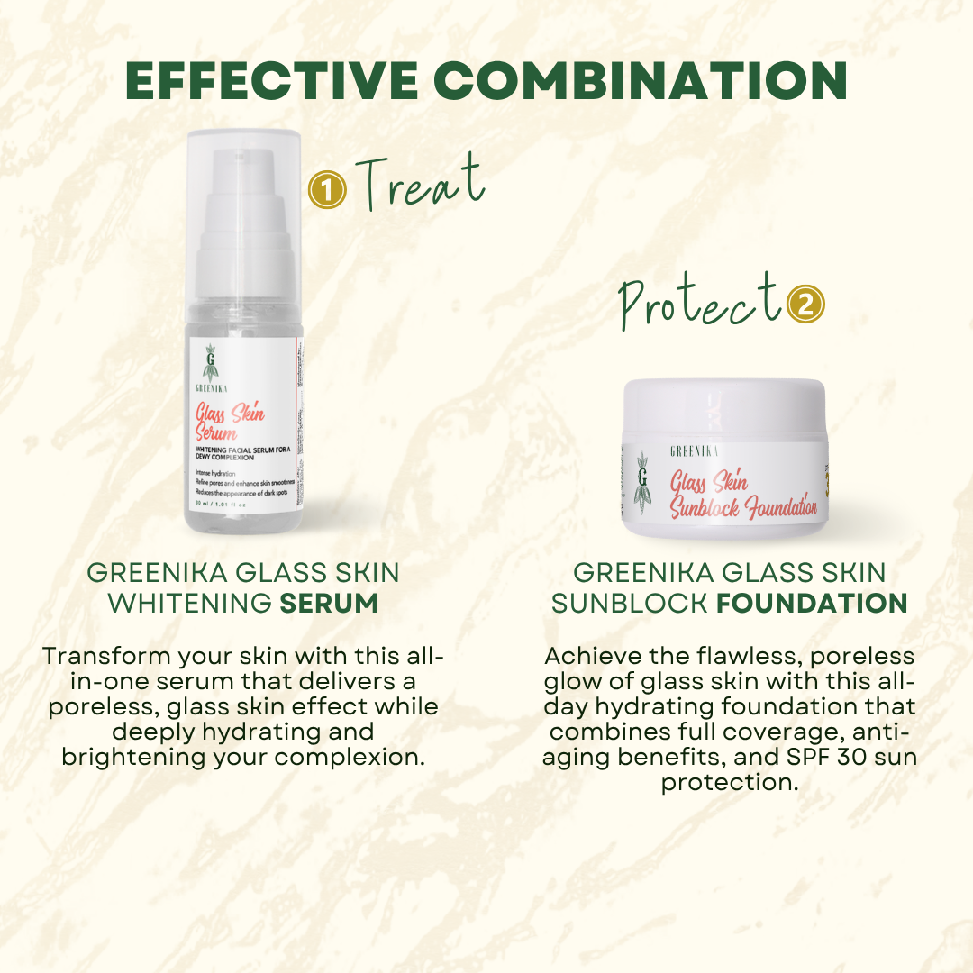 Greenika Glass Skin SPF30 Sunblock Foundation Moisturizer