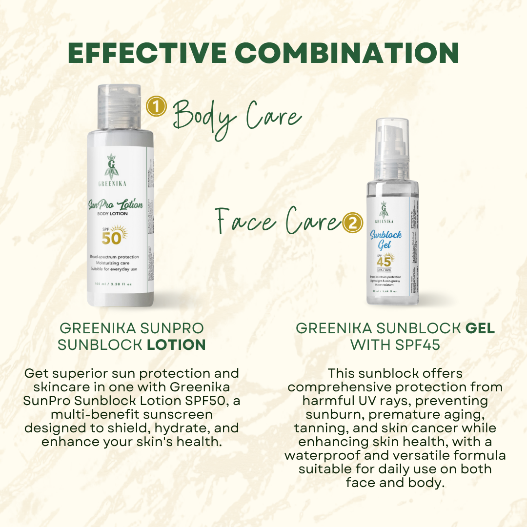 Greenika Face Sunblock Gel Facial Sunscreen with SPF 45