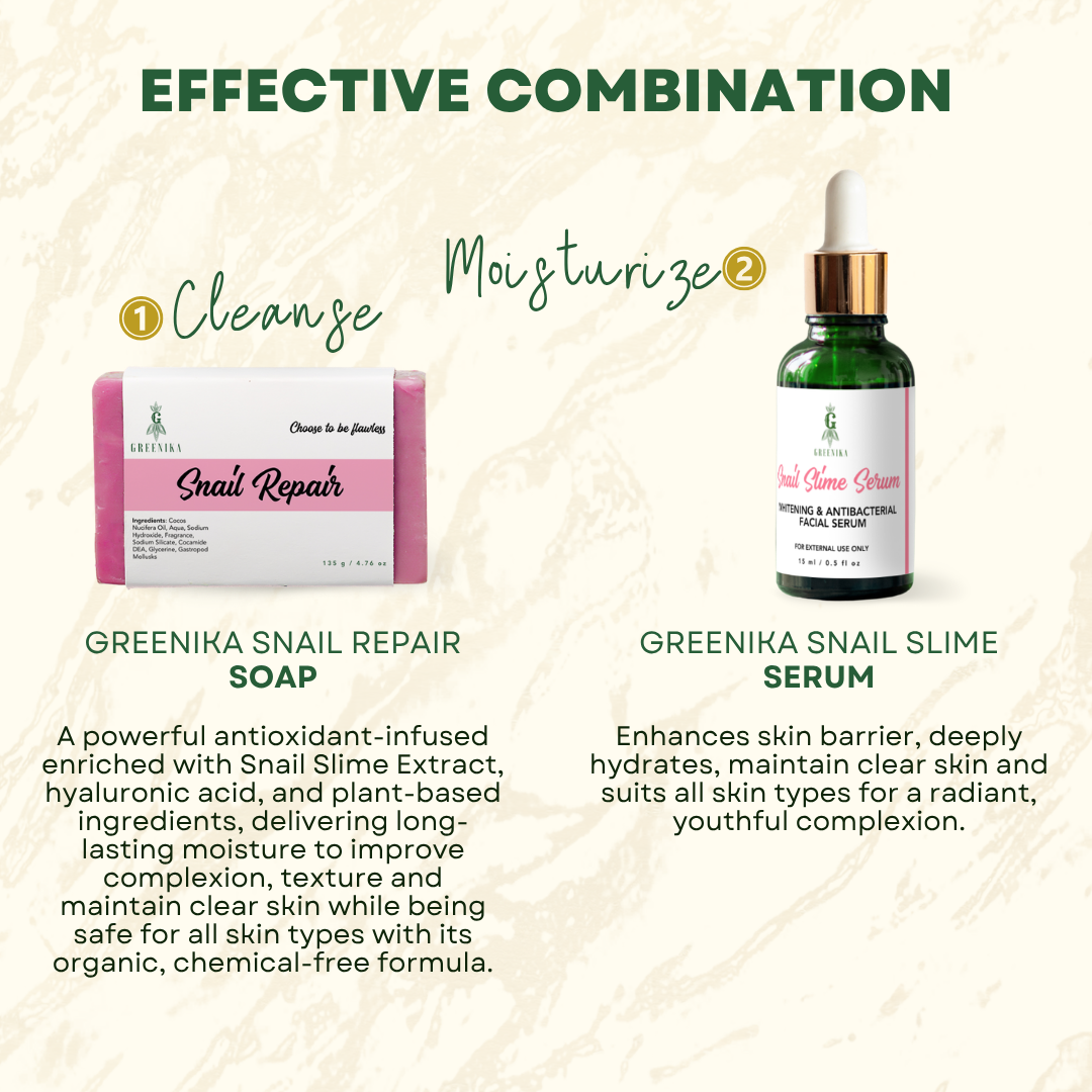 Greenika Moisturizing Snail Slime Face Serum 15mL
