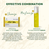 Greenika AHA Combo Face Whitening Serum & AHA Soap Set
