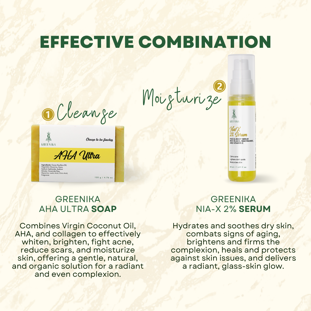 Greenika Extra Strength AHA Whitening Serum with 2% Niacinamide