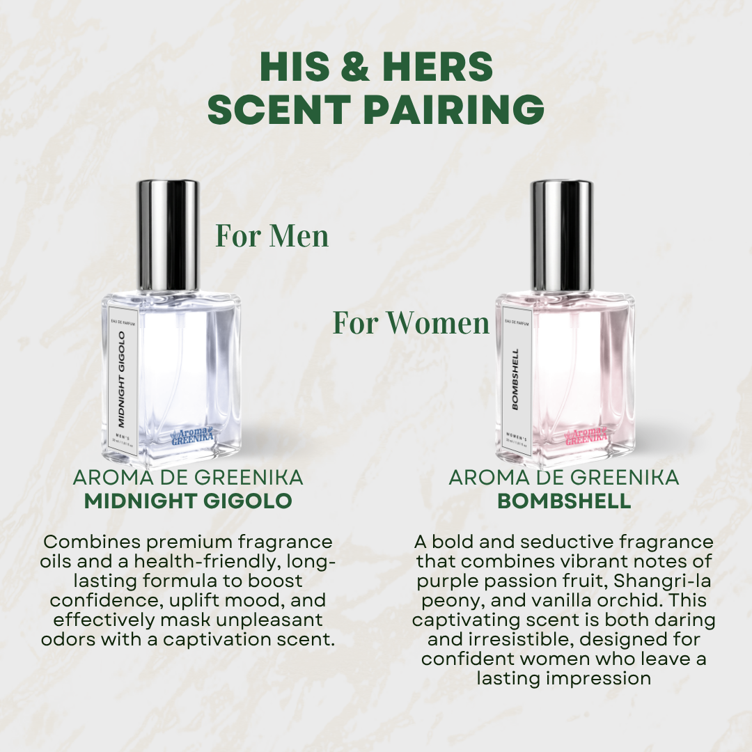 AROMA DE GREENIKA Long Lasting Couple Scent Perfume Bundle