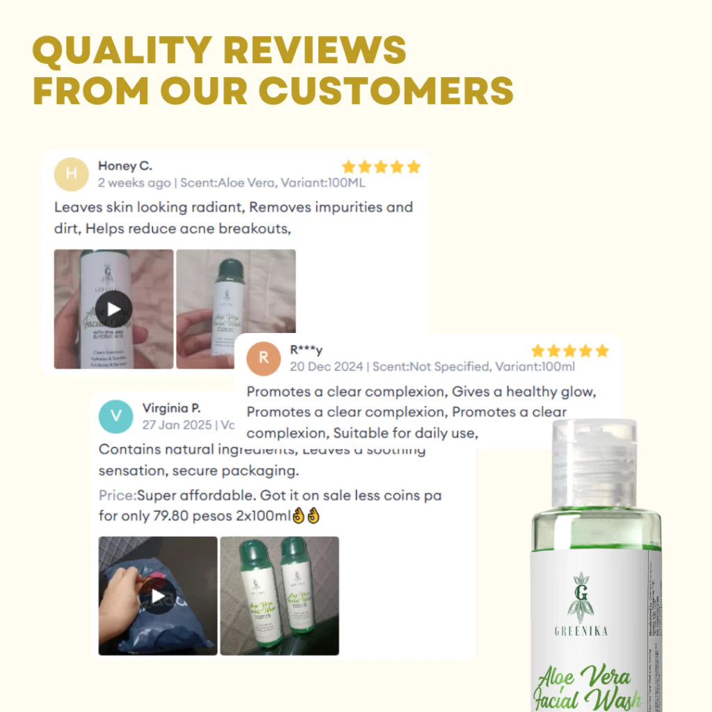 Greenika Aloe Vera Facial Wash with Vitamin E