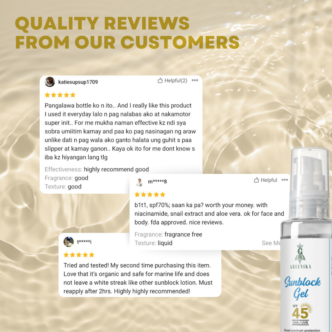 Greenika Face Sunblock Gel Facial Sunscreen with SPF 45