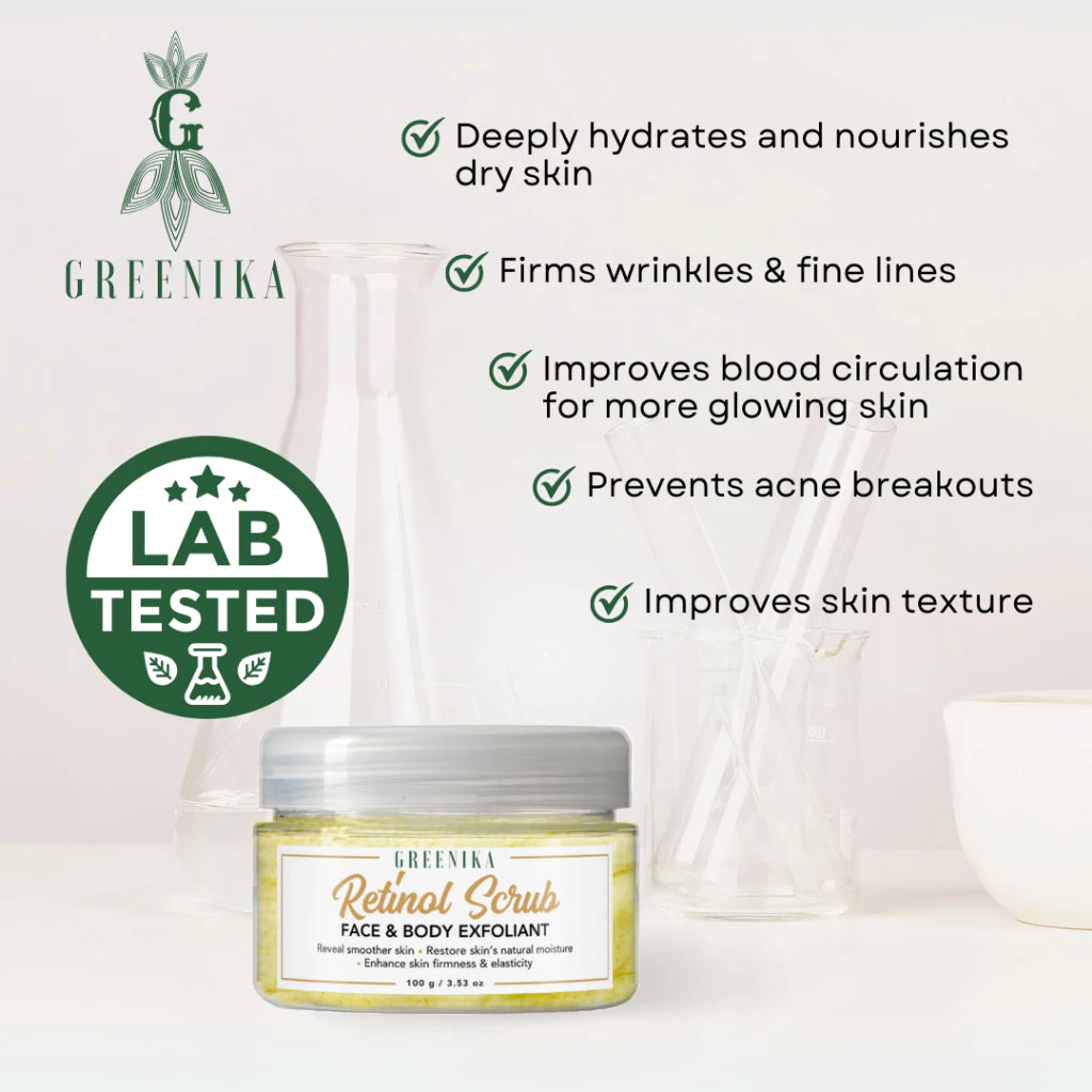 Greenika Retinol Face and Body Scrub