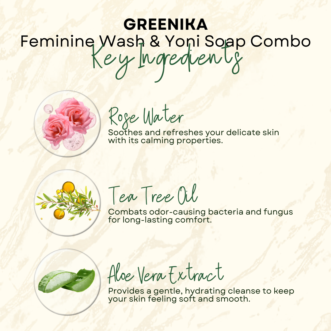 Greenika Feminine Wash + Yoni Soap Combo