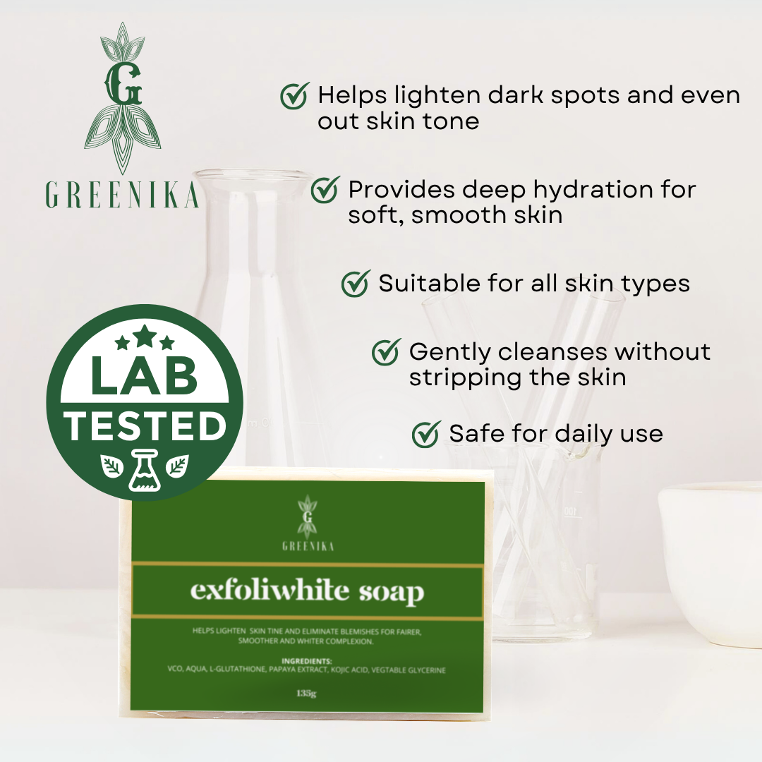 Greenika Exfolika Soap Lightens and Whitens Skin