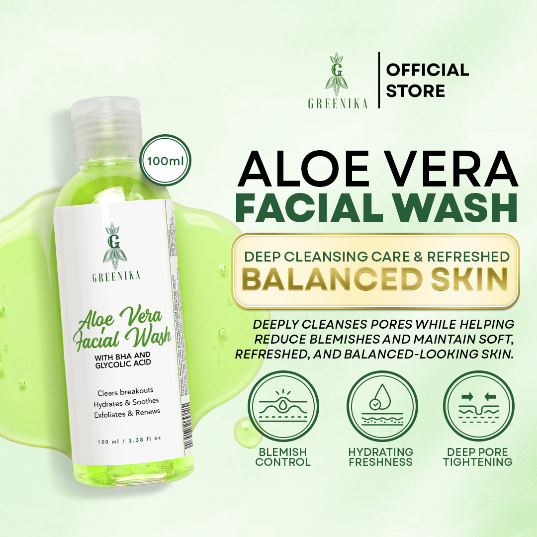 Greenika Aloe Vera Facial Wash with Vitamin E
