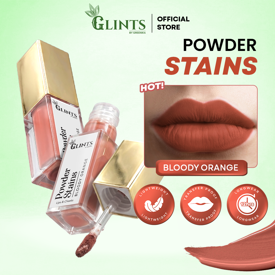 Glints Powder Stains Lip Tint Matte Liquid