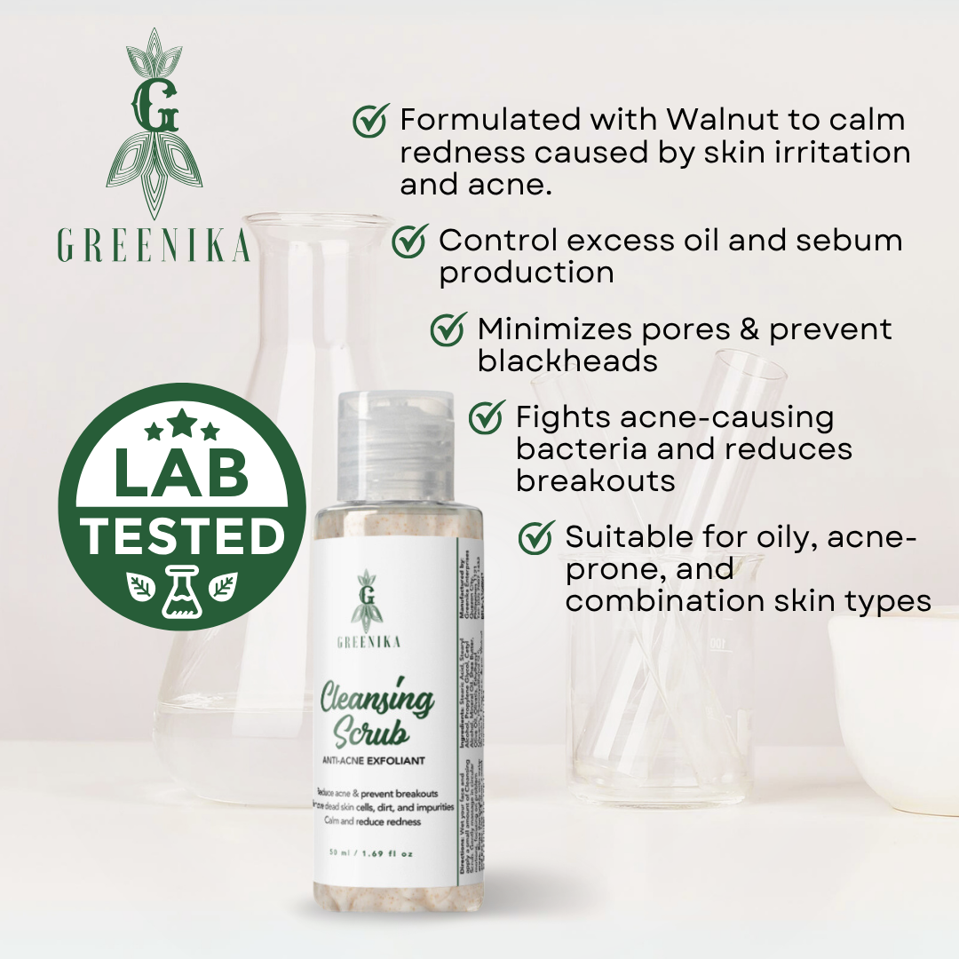 Greenika Anti Acne Black Heads Remover Cleansing Facial Scrub