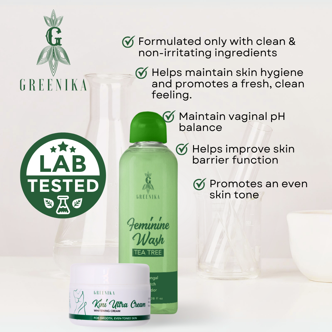 Greenika Tea Tree Feminine Wash + Kini Ultra Cream Combo
