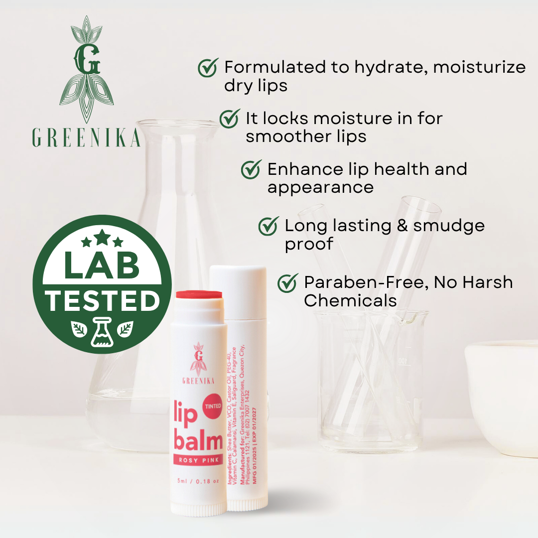 Greenika Shades Tinted Lip Balm - Rosy Pink