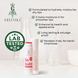 Greenika Shades Tinted Lip Balm - Rosy Pink