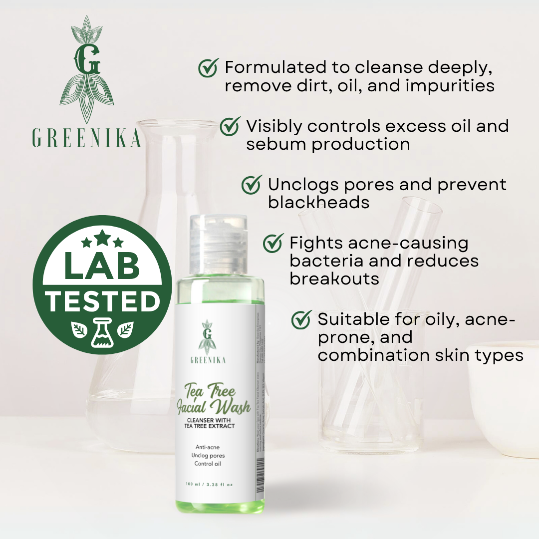 Greenika Tea Tree Anti Acne Facial Cleanser