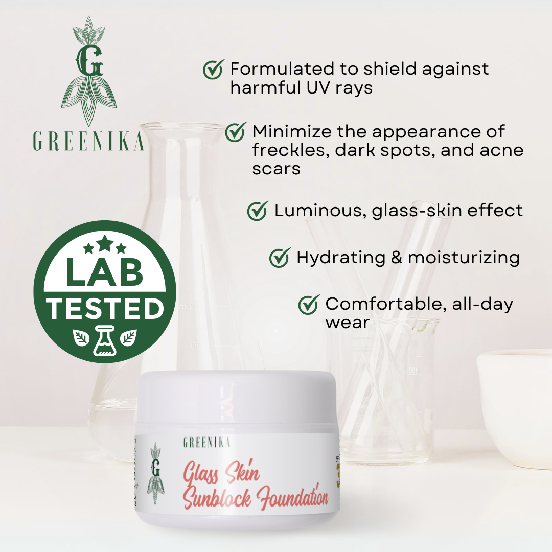 Greenika Glass Skin SPF30 Sunblock Foundation Moisturizer