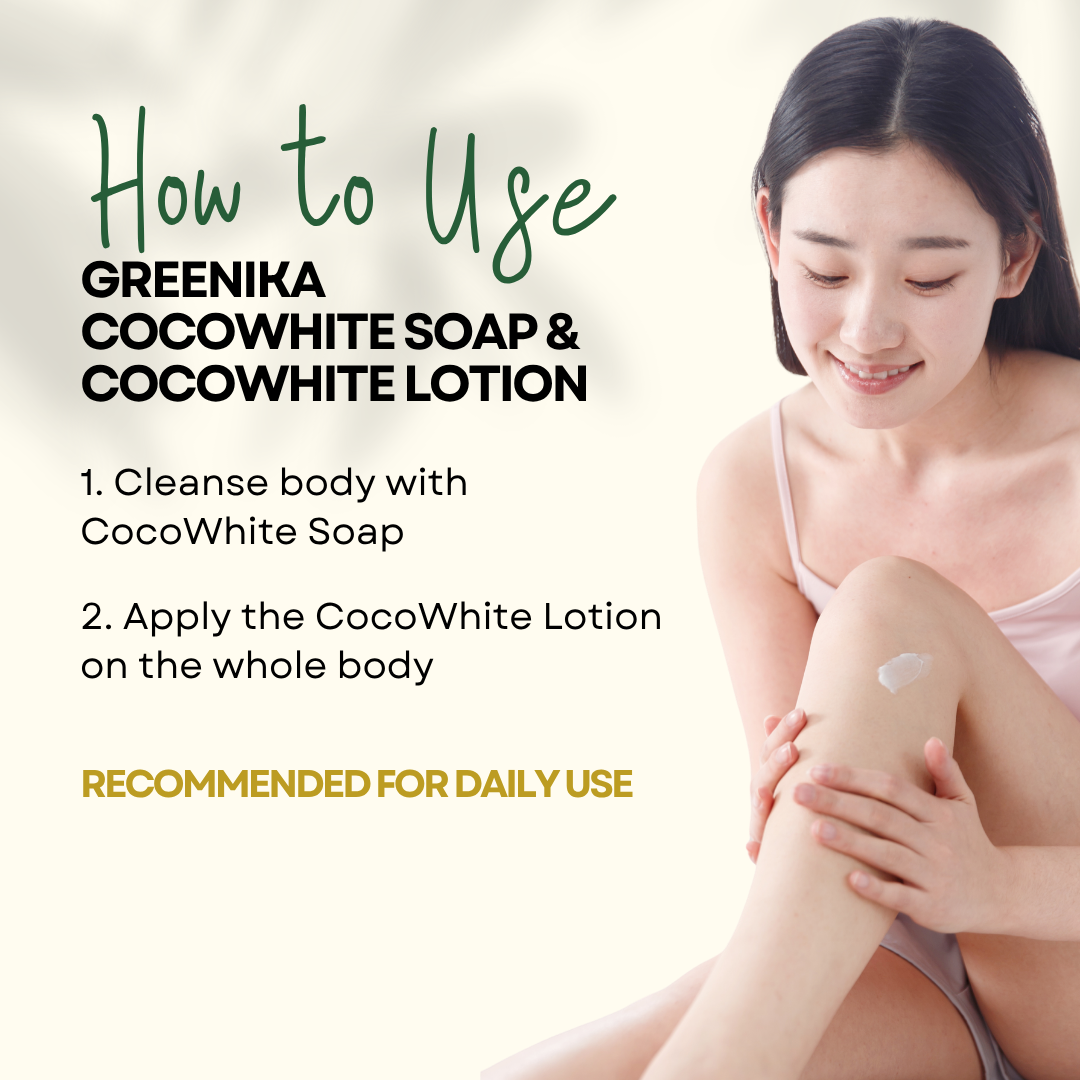 Face & Body Whitening Lotion & Coco-White Soap Combo