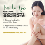 Face & Body Whitening Lotion & Coco-White Soap Combo