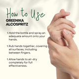 Greenika 100ML Alcospray Natural Spray Hand Sanitizer with Moisturizer
