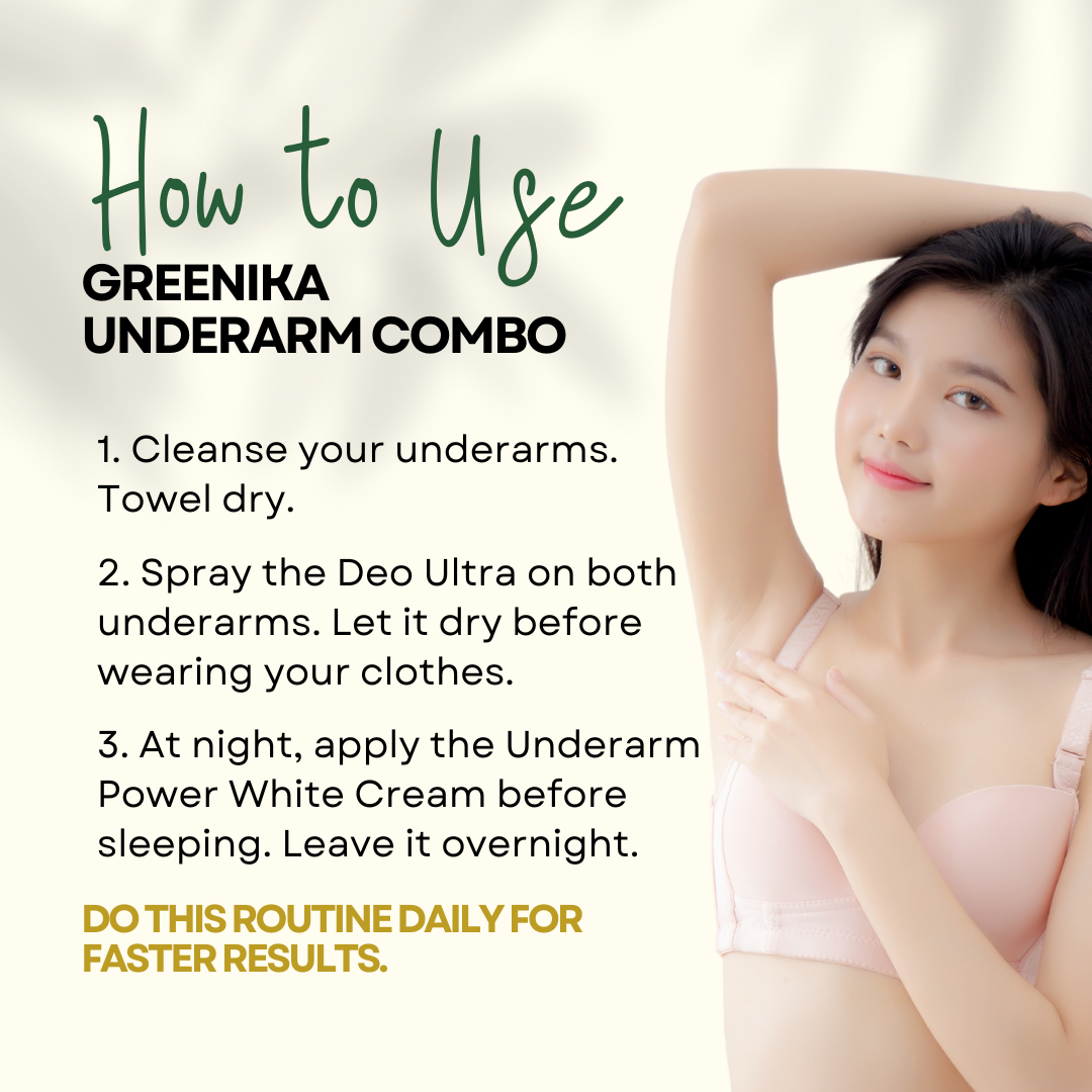 Greenika Whitening Underarm Combo - Cream + Spray