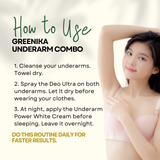 Greenika Whitening Underarm Combo - Cream + Spray