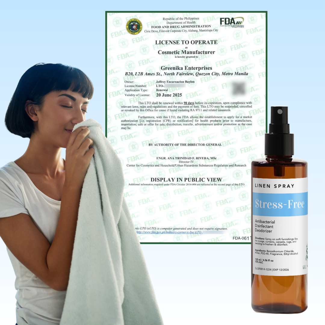 Greenika Linen Mist Spray Stress-Free Scent