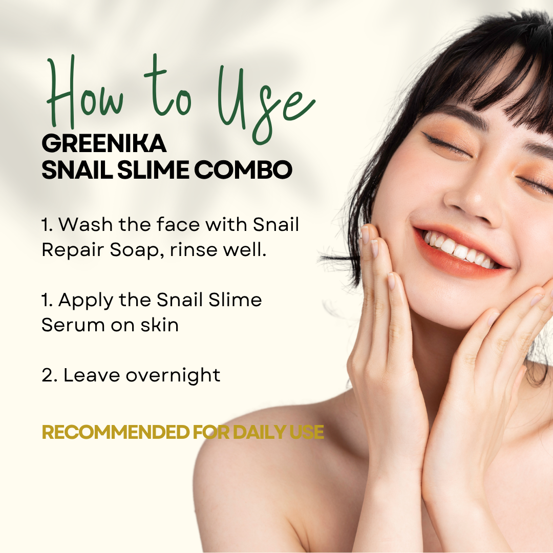 Greenika Organic Snail Slime Combo Soap and Serum