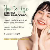Greenika Organic Snail Slime Combo Soap and Serum