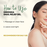 Greenika Snail Relief Gel with Soothing Aloe Vera Gel Extract