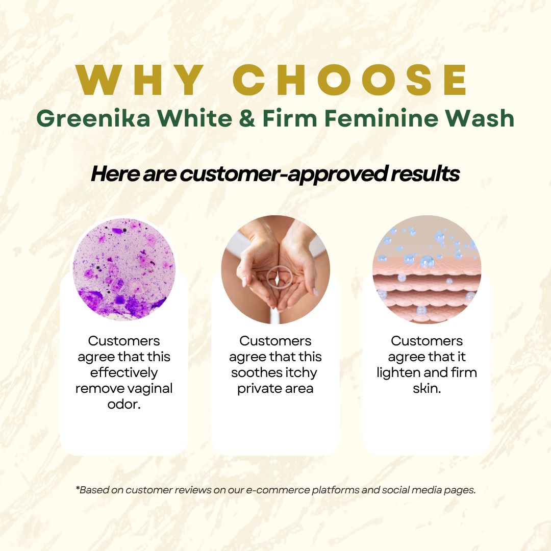 [ FIRMING + WHITENING FEMININE WASH ] Greenika Firm&White Feminine Wash Maintains pH Care Anti Itch Anti Odor Gentle and Mild on Skin Balances PH Inner Thighs Whitening Private Area Whitening Fem Wash Whitening Feminine Wash Firming