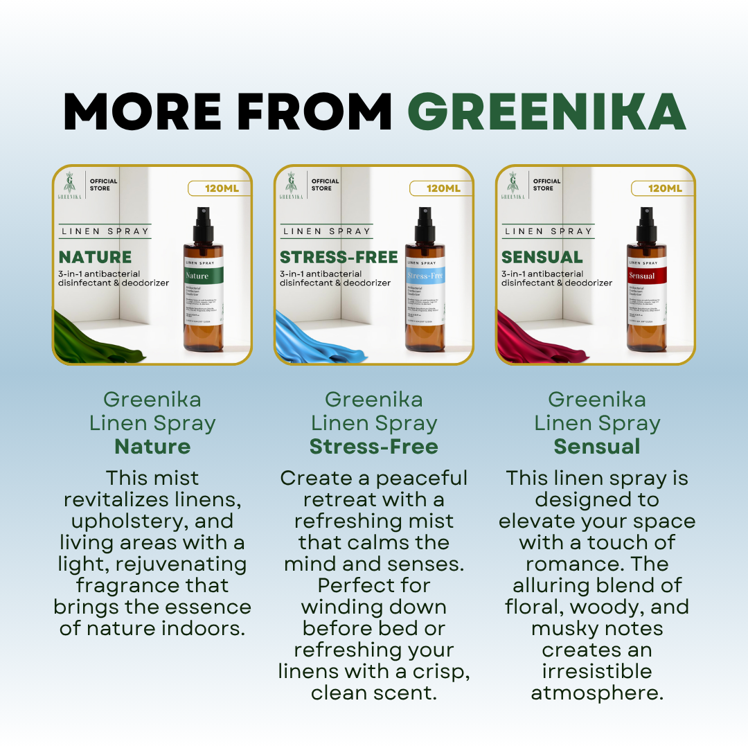 Greenika Linen Mist Spray Hotel Breeze Scent / White Tea Scent