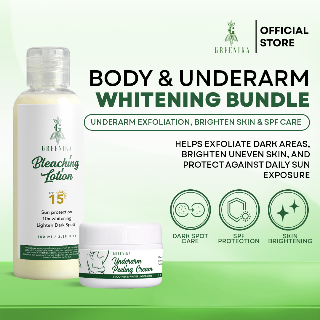 Greenika Bleaching Lotion SPF 15 + Underarm Peeling Cream Combo
