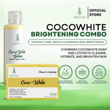 Face & Body Whitening Lotion & Coco-White Soap Combo