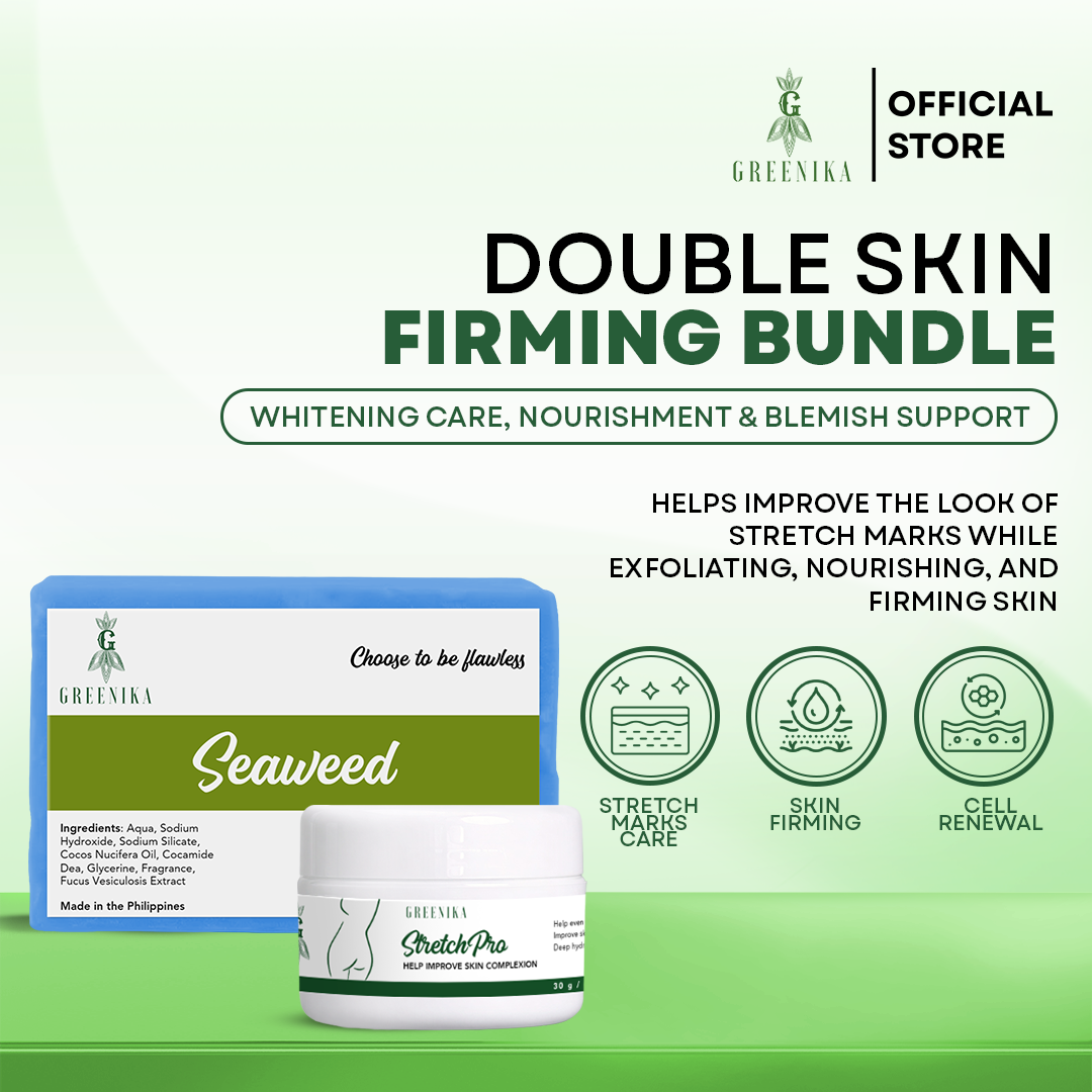 Greenika Stretchmark Cream + Seaweed Soap Combo