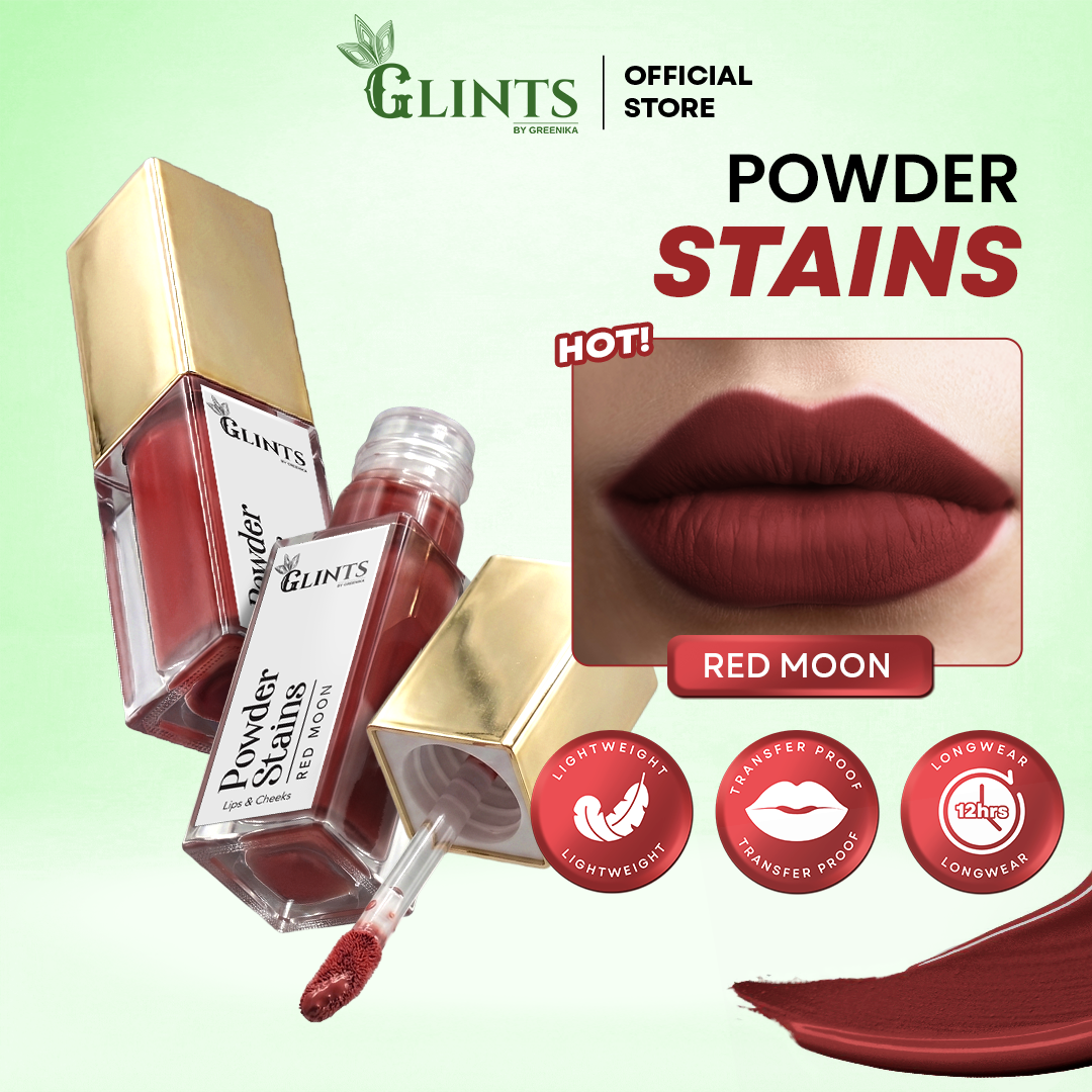 Glints Powder Stains Lip Tint Matte Liquid