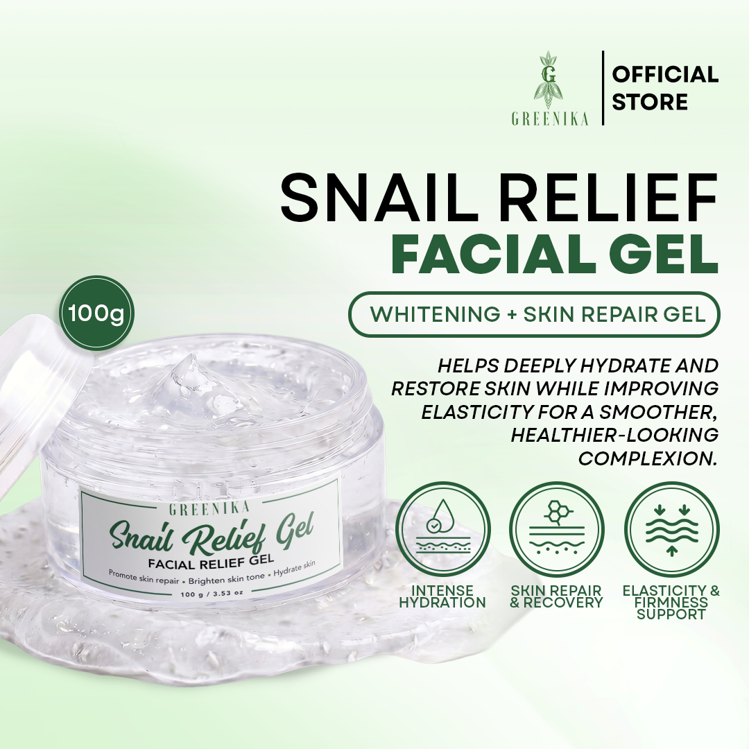 Greenika Snail Relief Gel with Soothing Aloe Vera Gel Extract