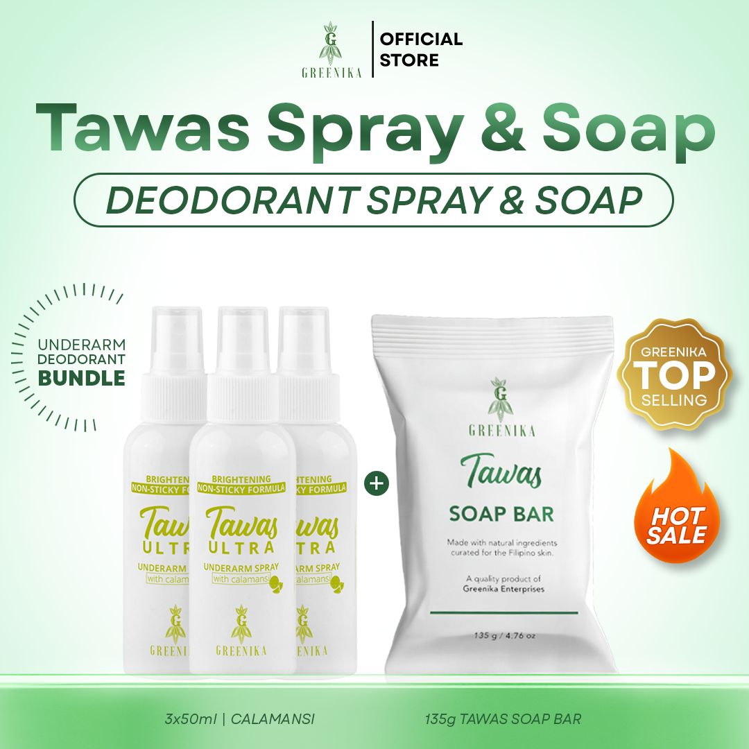 Greenika 3 pcs TawasUltra Spray + Free Tawas Soap