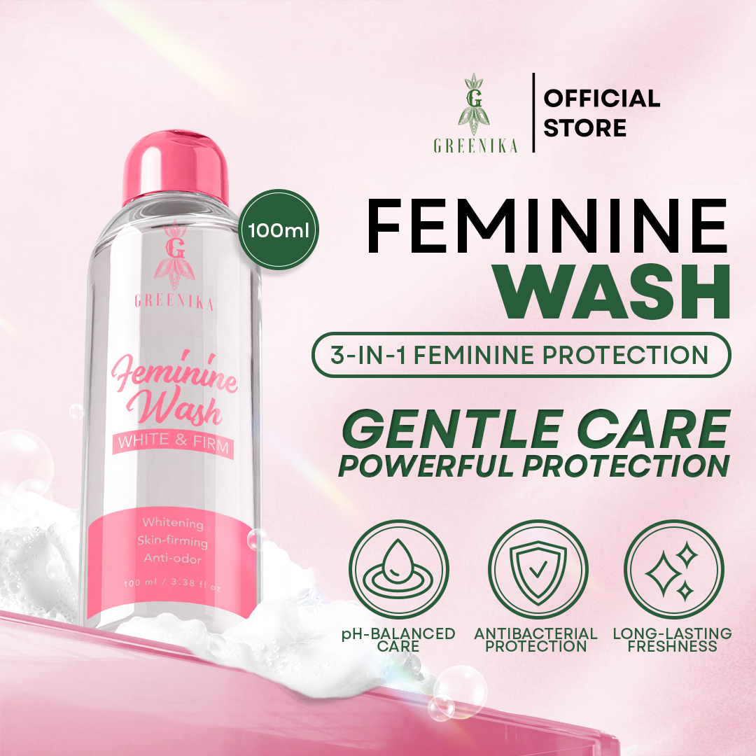 [ FIRMING + WHITENING FEMININE WASH ] Greenika Firm&White Feminine Wash Maintains pH Care Anti Itch Anti Odor Gentle and Mild on Skin Balances PH Inner Thighs Whitening Private Area Whitening Fem Wash Whitening Feminine Wash Firming
